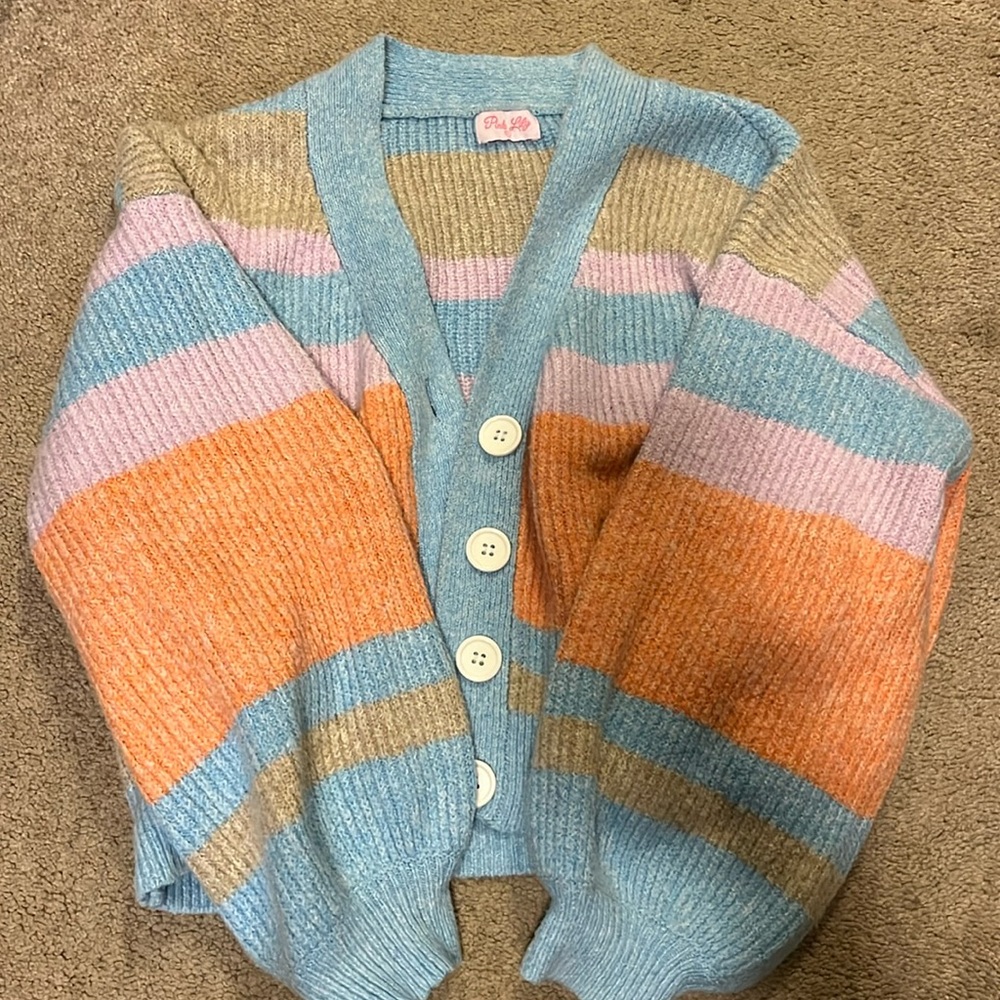 Krista Horton Pink Lily Cardigan XL